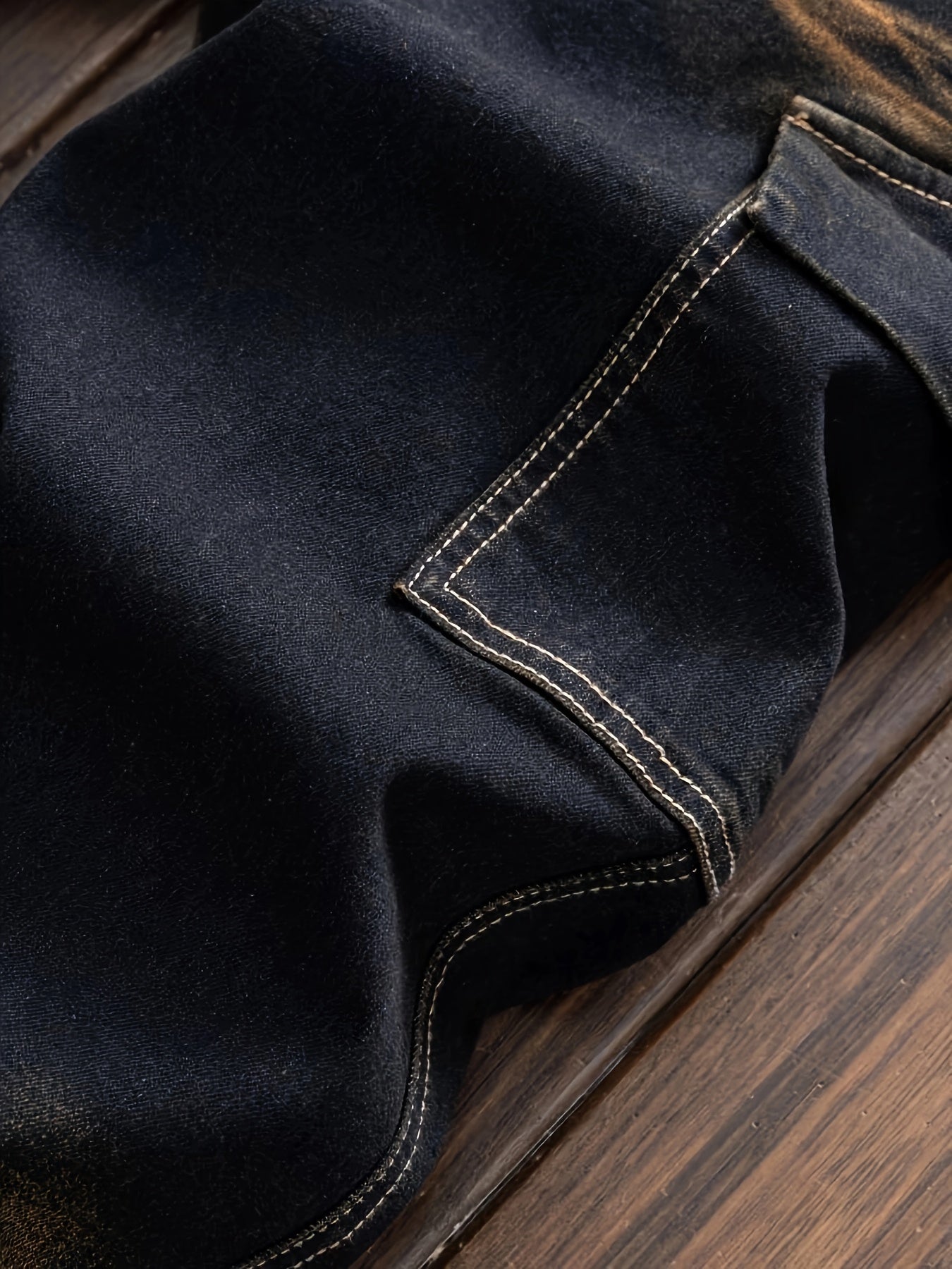 Men's Straight Cut Ripped Faux Denim - Fashionable Camouflage Street Fashion Designer Graphic Faux Denim Para Hombre - Fashion Mens Clothing