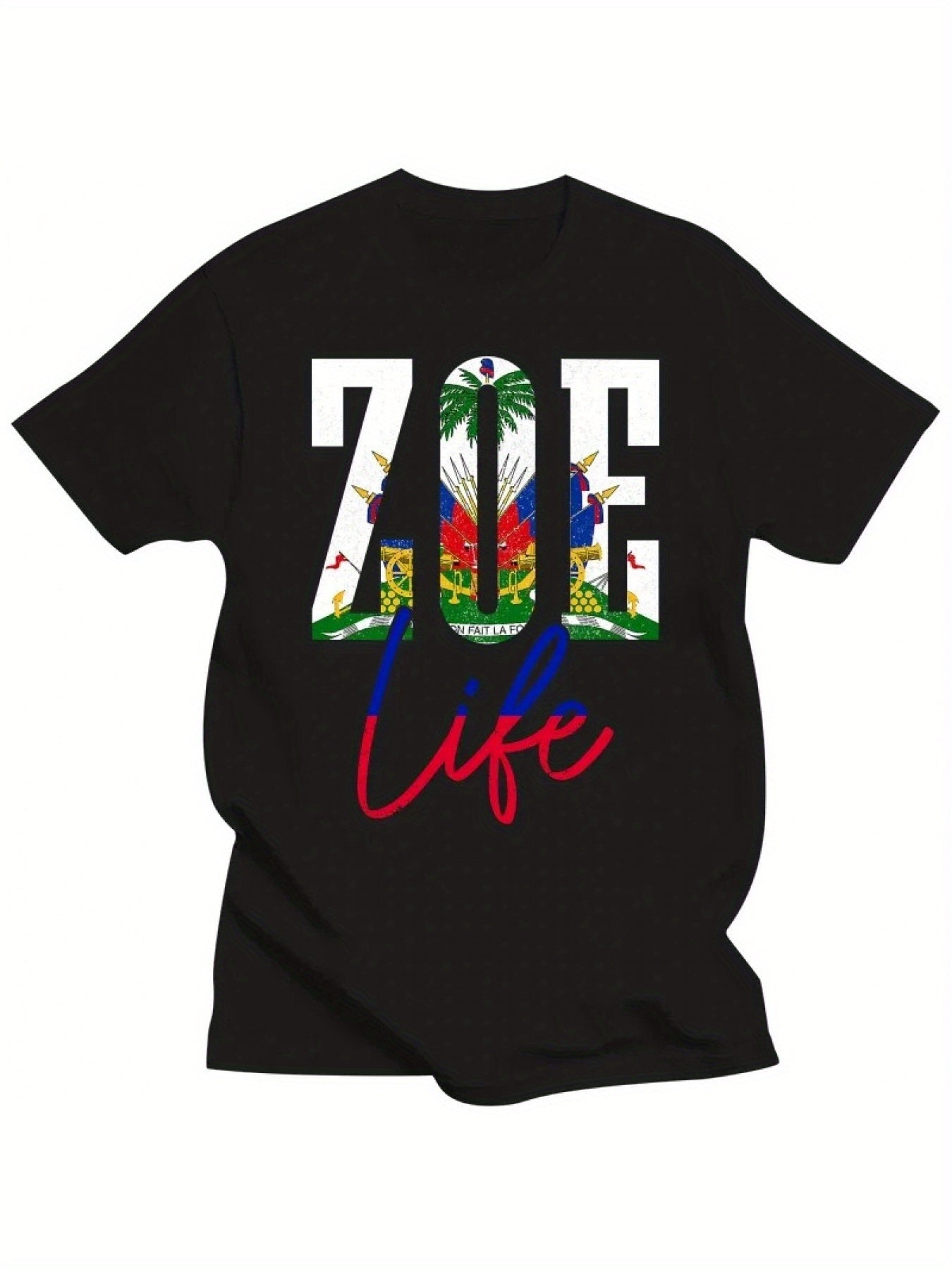 Haiti Flag Haitian Life Pride Vintage T Shirts Cotton Streetwear Short Sleeve Birthday Gifts Summer Style T-shirt Mens Clothing