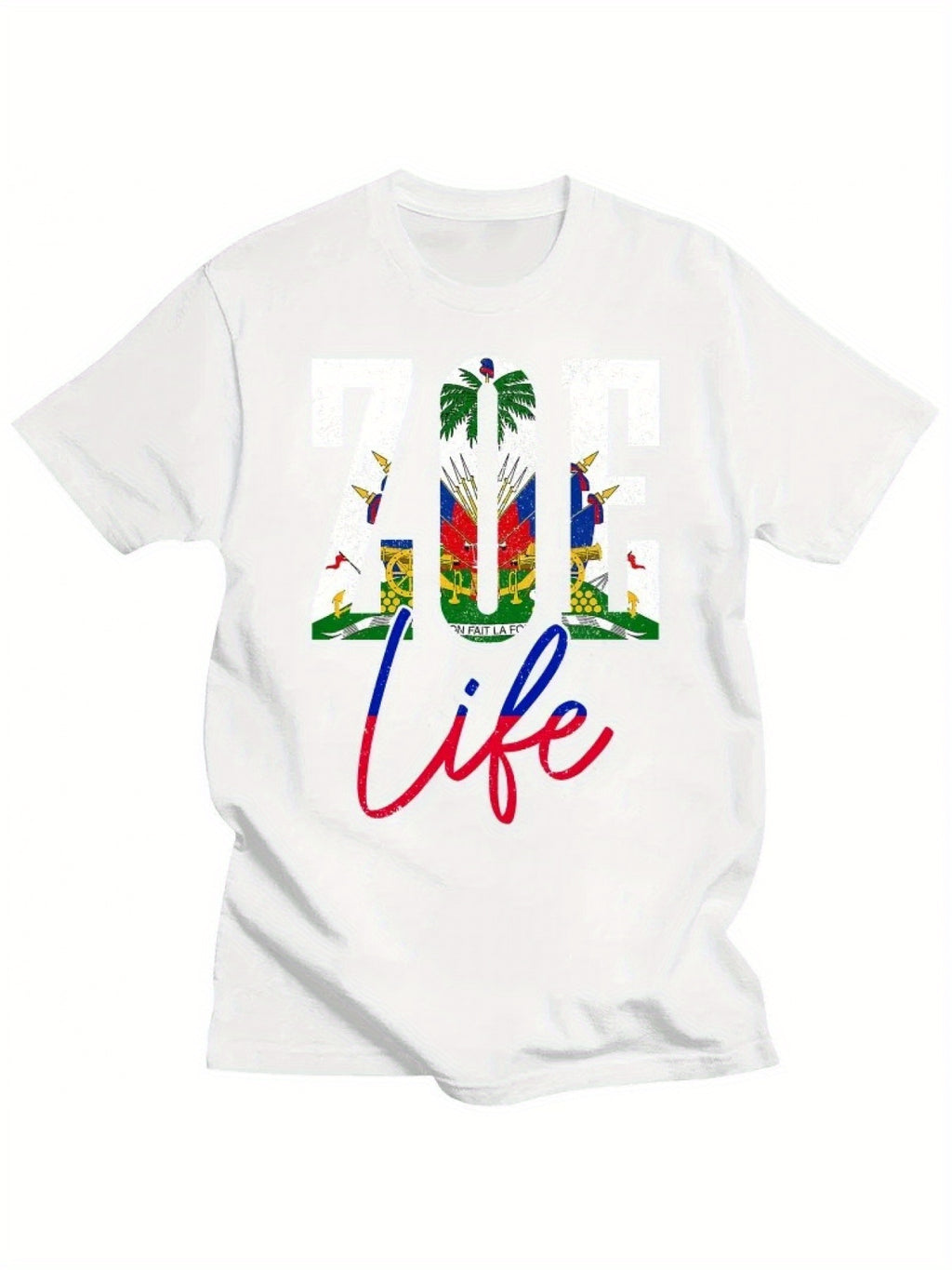 Haiti Flag Haitian Life Pride Vintage T Shirts Cotton Streetwear Short Sleeve Birthday Gifts Summer Style T-shirt Mens Clothing