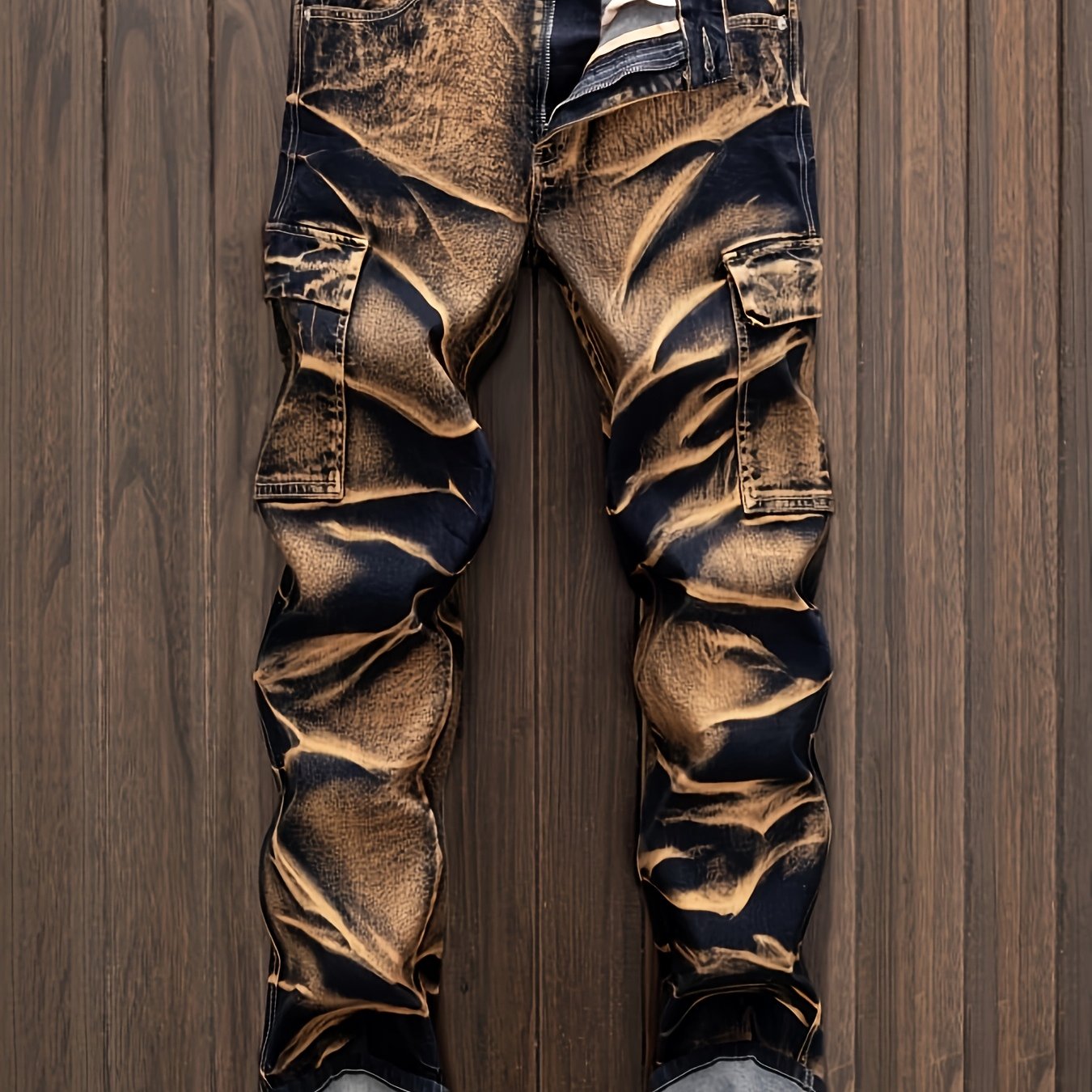 Men's Straight Cut Ripped Jeans, Fashionable Camouflage Jeans, Street Fashion Men Jeans Para Hombre, Designer Jeans for Men, Fashion Mens Clothing, Graphic Jeans, Jeans Special for Men, White Strech Jeans Regular Fit for Men,