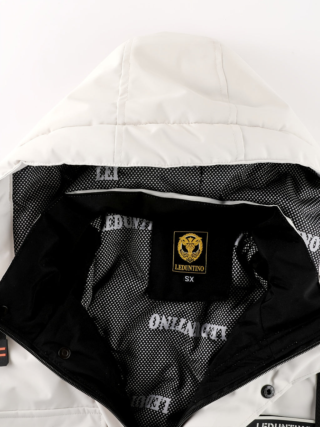 Men's Heavy-Duty Winter Padded Jacket with Detachable Hooded Vest-Like, Multi-Pocket Design & 3D Logo - Full-Zip Outdoor Coat for Skiing,M Snowboarding (White/Black, -Filled), Mens Winter Coats For Men, Winter Jackets For Men