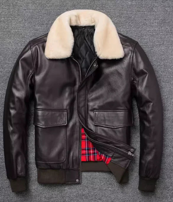 City Sleek Leather Pilot Jacket