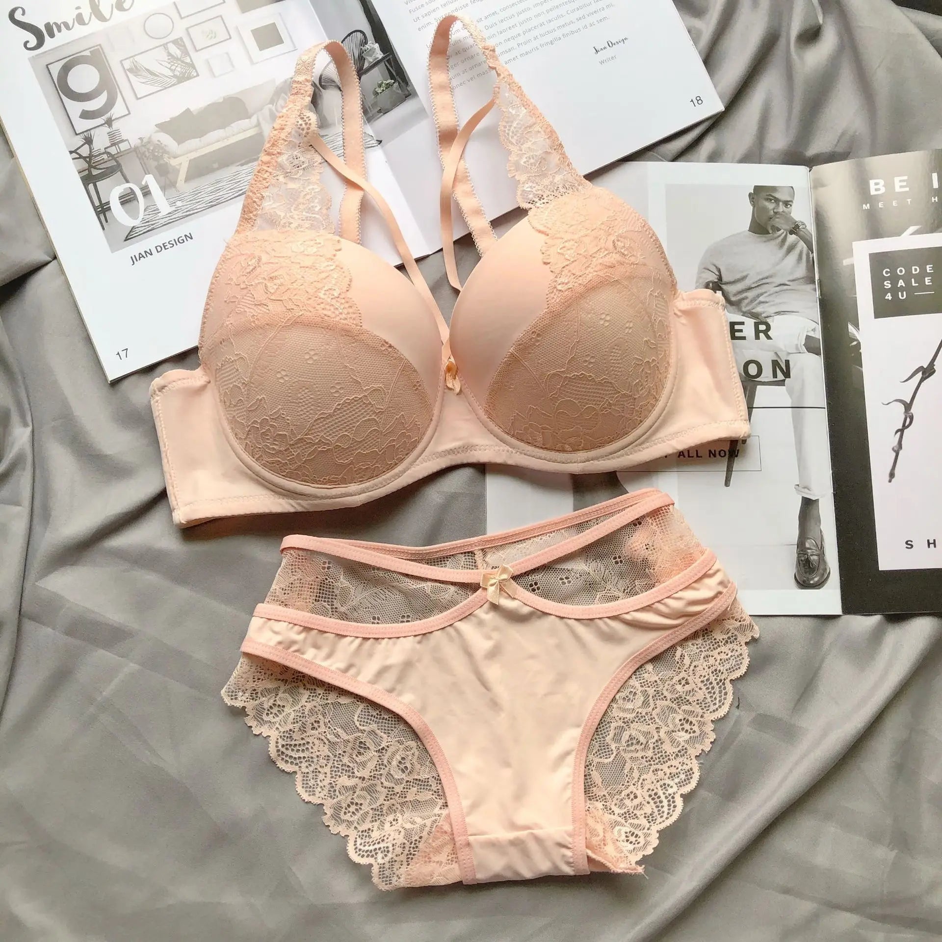 Underwear For Women Sexy  Lace Push Up Bralette Section Breathable Female Large Underwear Set  Plus Size Lingerie Bra