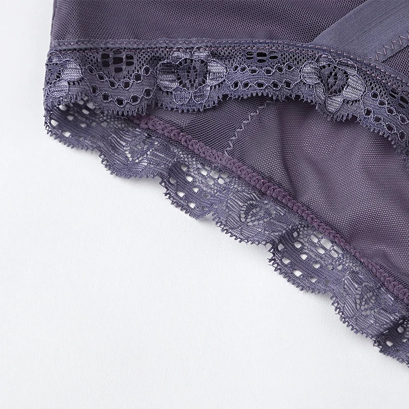 BANNIROU 1Pcs Underwear For Woman Sexy Lace Mesh Panties Women's Briefs Low-Rise Female Panties Women Underwear Sexy Lingerie