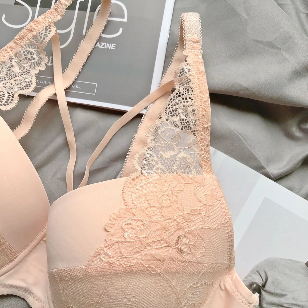 Underwear For Women Sexy  Lace Push Up Bralette Section Breathable Female Large Underwear Set  Plus Size Lingerie Bra