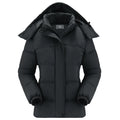 CAMEL CROWN Womens Puffer Jacket Winter Coat Warm Removable Hooded Jacket Waterproof Winter Coat Outerwear