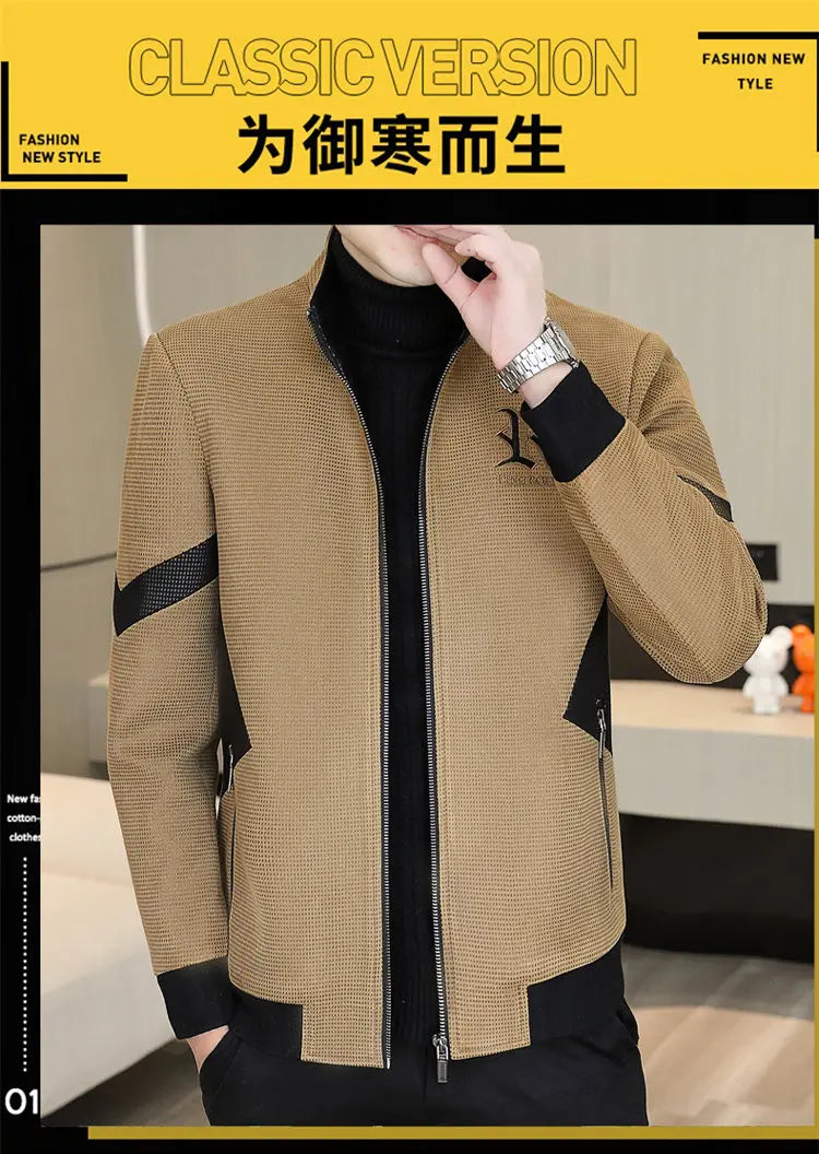 Autumn Winter Mens New Jackets Men Thicken Wool Liner Jacket Fleece Warm lapel Men Coats Casual Streetwear Outwear