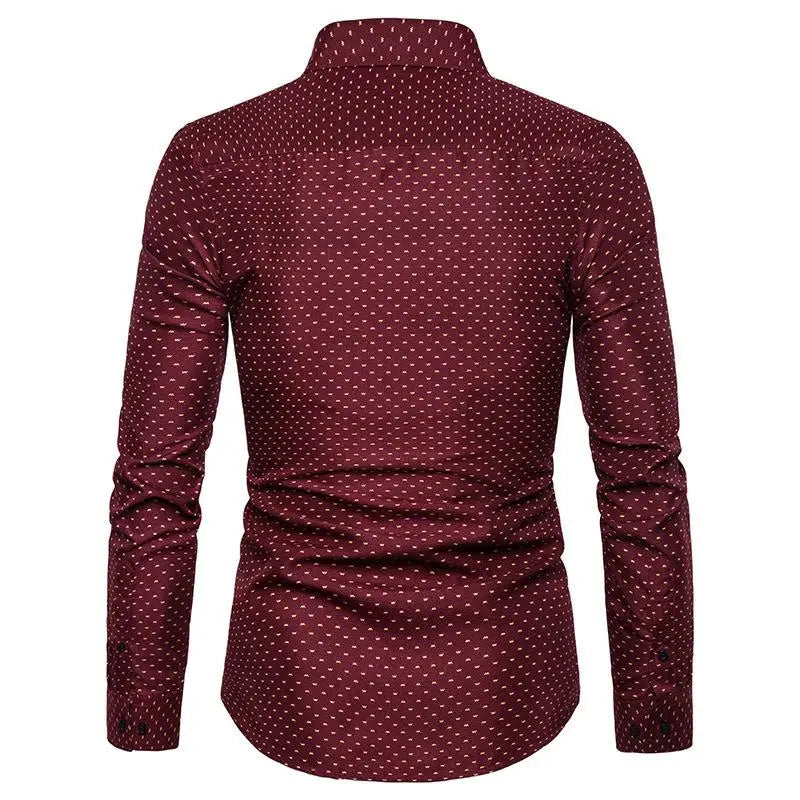 209 Korean Slim Fit Long Sve Dr irt Men's Faion Casual Slim Fit irt Floral Print Summer Thin Fabric irt