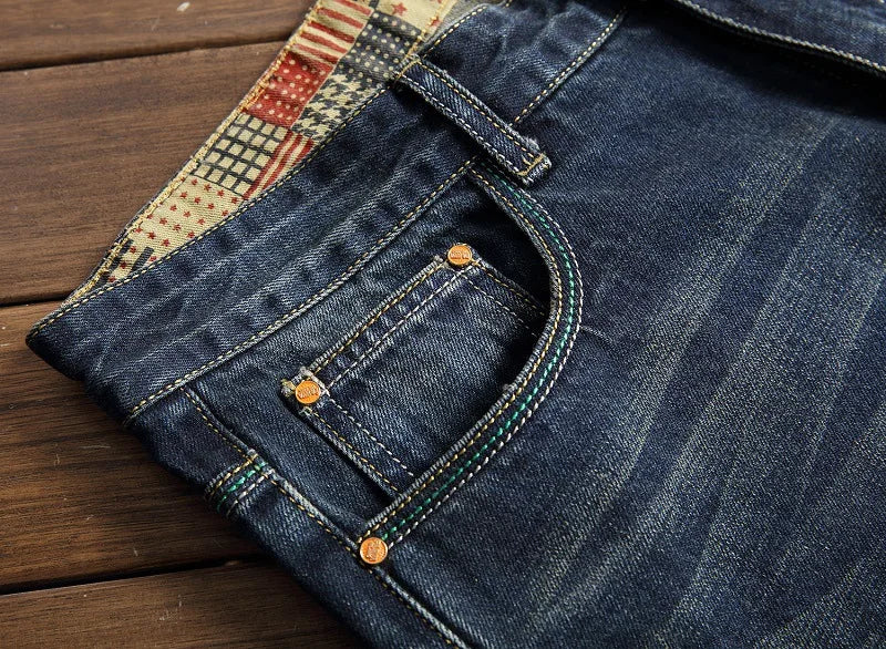 Autumn New Yellow Men's Jeans, Blue Stretch Biker Trousers, Broken Hole Jeans, Fashion Popular Men Denim Pants Big Size 29-42