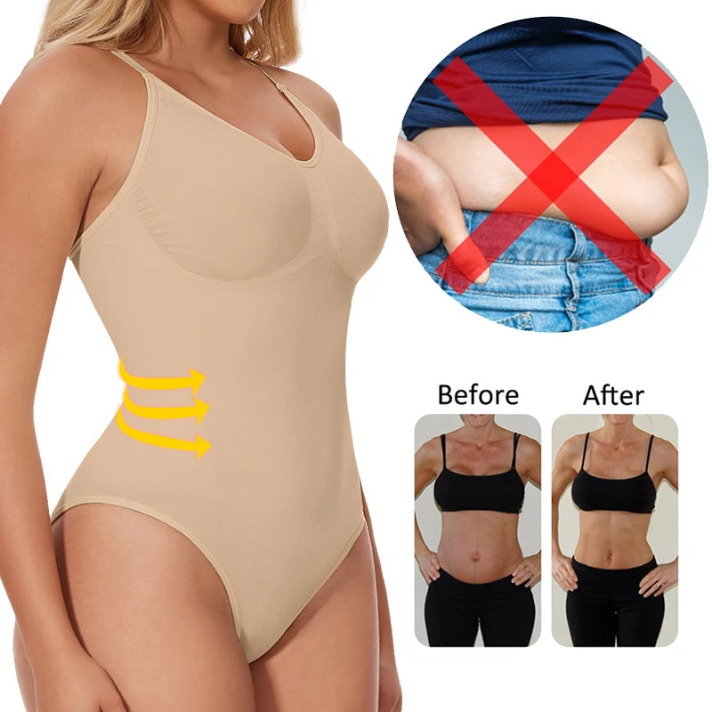 Bodysuit Shapewear Women Full Body Shaper Tummy Control Butt Lifter Corset Tank Tops Abdomen Slimming Waist Trainer Underwear