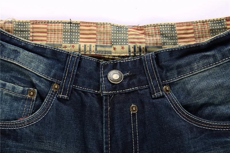 Autumn New Yellow Men's Jeans, Blue Stretch Biker Trousers, Broken Hole Jeans, Fashion Popular Men Denim Pants Big Size 29-42