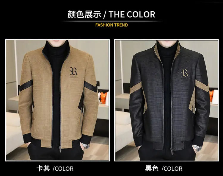 Autumn Winter Mens New Jackets Men Thicken Wool Liner Jacket Fleece Warm lapel Men Coats Casual Streetwear Outwear