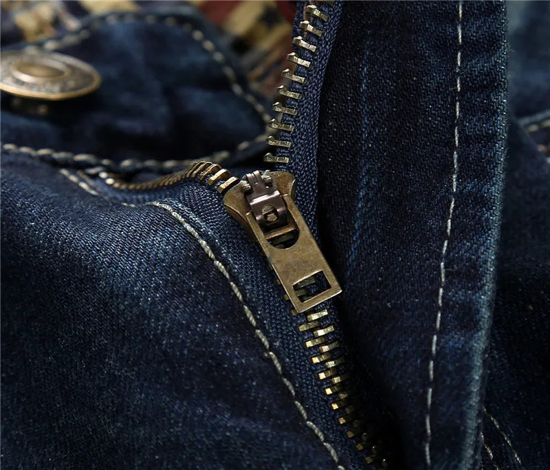 Autumn New Yellow Men's Jeans, Blue Stretch Biker Trousers, Broken Hole Jeans, Fashion Popular Men Denim Pants Big Size 29-42
