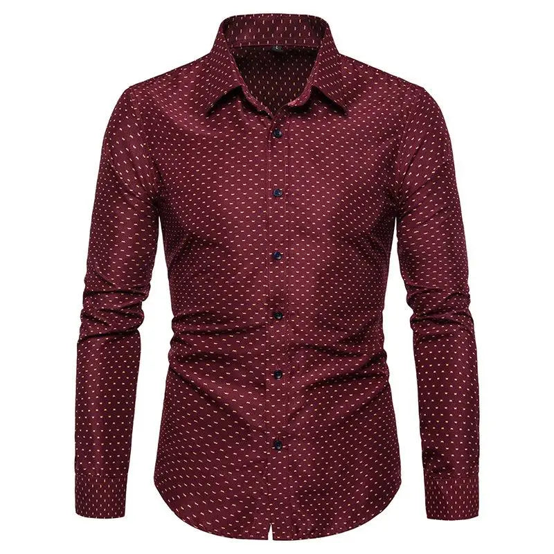 209 Korean Slim Fit Long Sve Dr irt Men's Faion Casual Slim Fit irt Floral Print Summer Thin Fabric irt