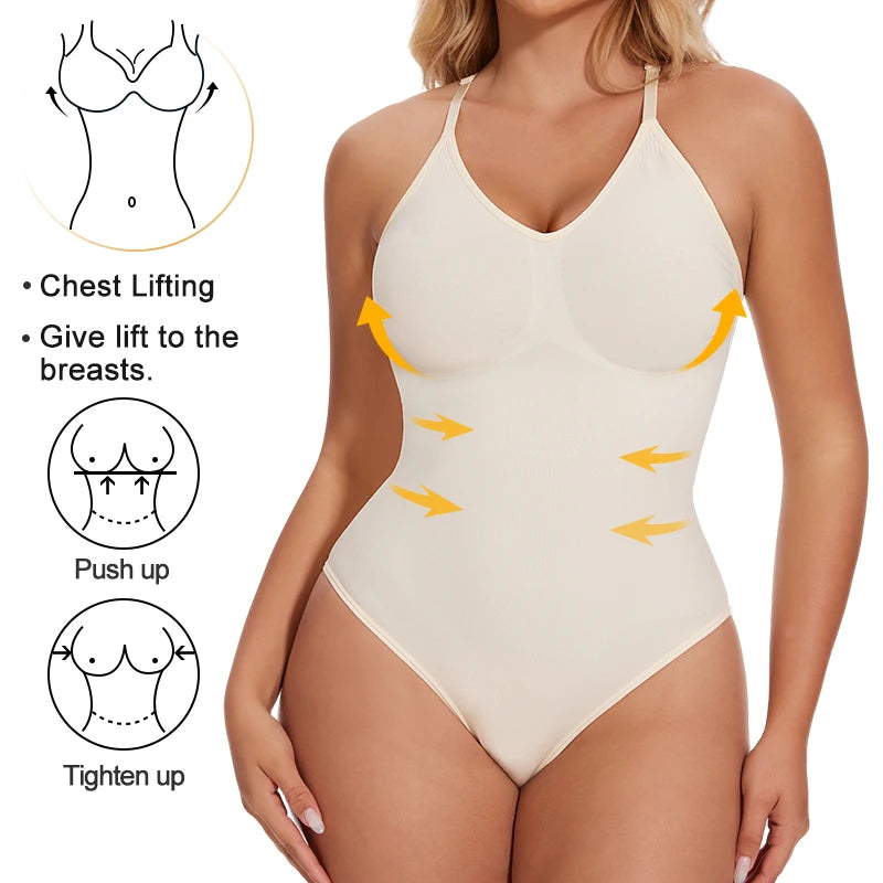 Bodysuit Shapewear Women Full Body Shaper Tummy Control Butt Lifter Corset Tank Tops Abdomen Slimming Waist Trainer Underwear