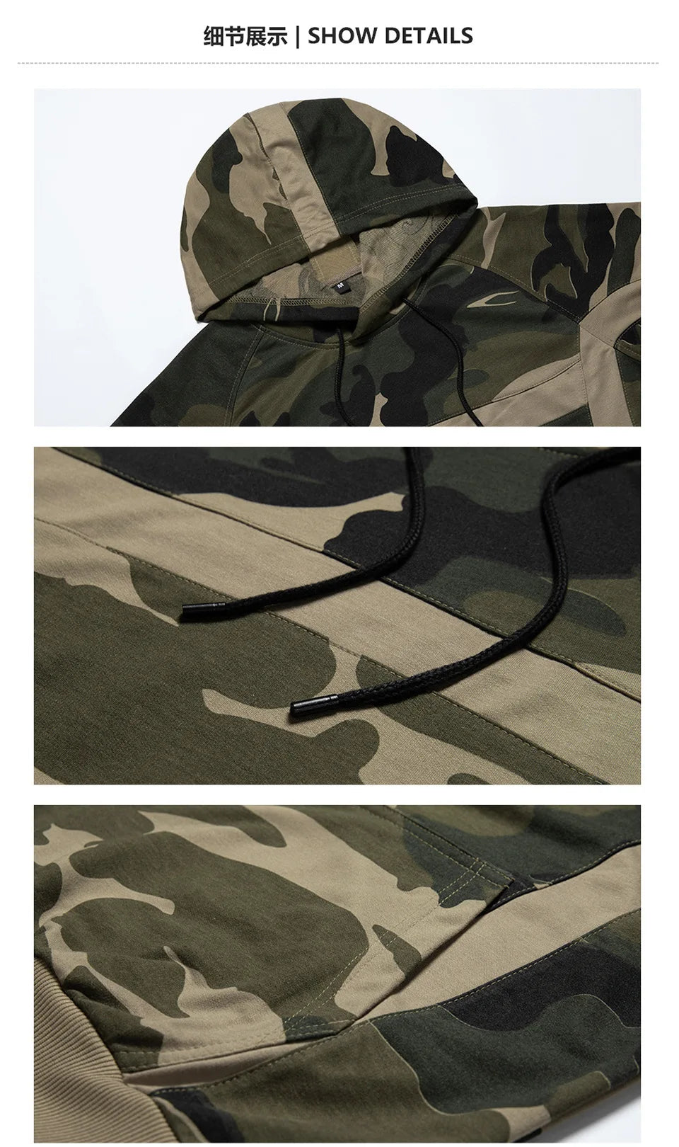 2025 Men's Autumn Winter Sport Casual Sets Camouflage Pullover Hoodies and Pants Two Pieces Street Loose Harajuku Men Tracksuits