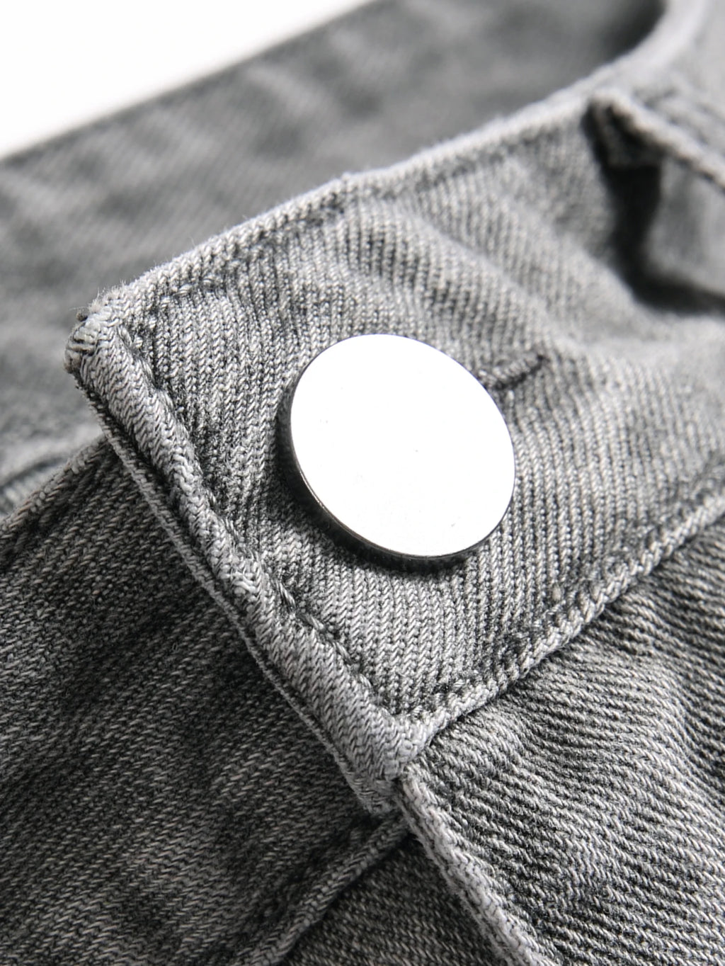Men's Jeans Slim Fit Comfort Straight Leg Casual Mid Waist Denim Pants Grey Trousers Men Clothing