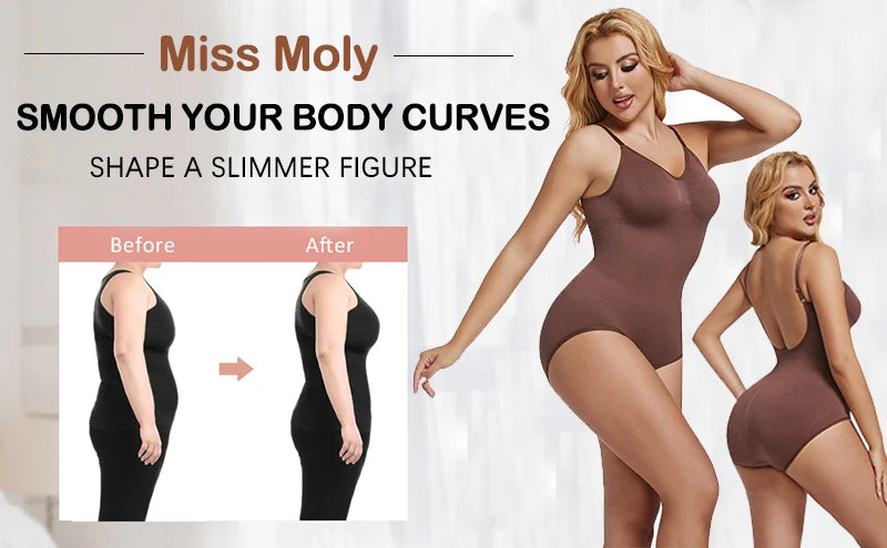 Low Back Bodysuits Shapewear for Women Open Crotch Body Shaper Seamless Tummy Control Push Up Corset Tank Top Backless Underwear