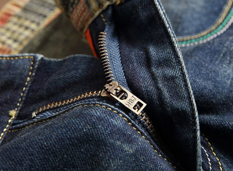 Autumn New Yellow Men's Jeans, Blue Stretch Biker Trousers, Broken Hole Jeans, Fashion Popular Men Denim Pants Big Size 29-42