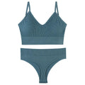 Women Underwear Set Wireless Lingerie Panties Bra Sexy G-String Seamless Tank Crop Top Brassiere New
