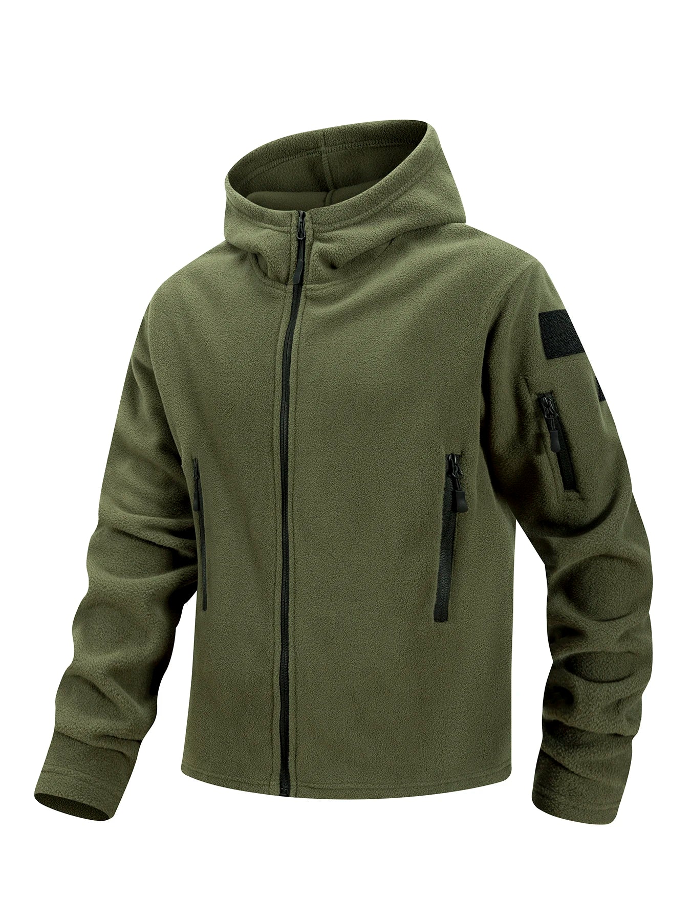 Men's Hooded Jacket Coat  Autumn Men Outdoor Hiking Biking Training Outwear Full-Zip Up Windproof Hooded Warm Work Coat