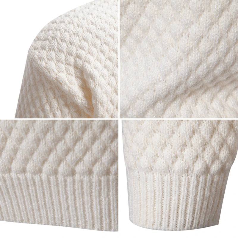 New Turtleneck Sweater Casual Men's Rollneck Knitted Pullover Sweater Keep Warm Men Jumper Woolen Sweater Winter Streetwear