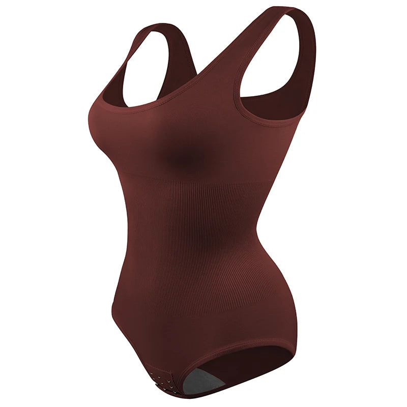 Bodysuit Women Shapewear Tummy Control Butt Lifter Body Shaper Smooth Invisible Under Dress Slimming Underwear Low Neck Jumpsuit