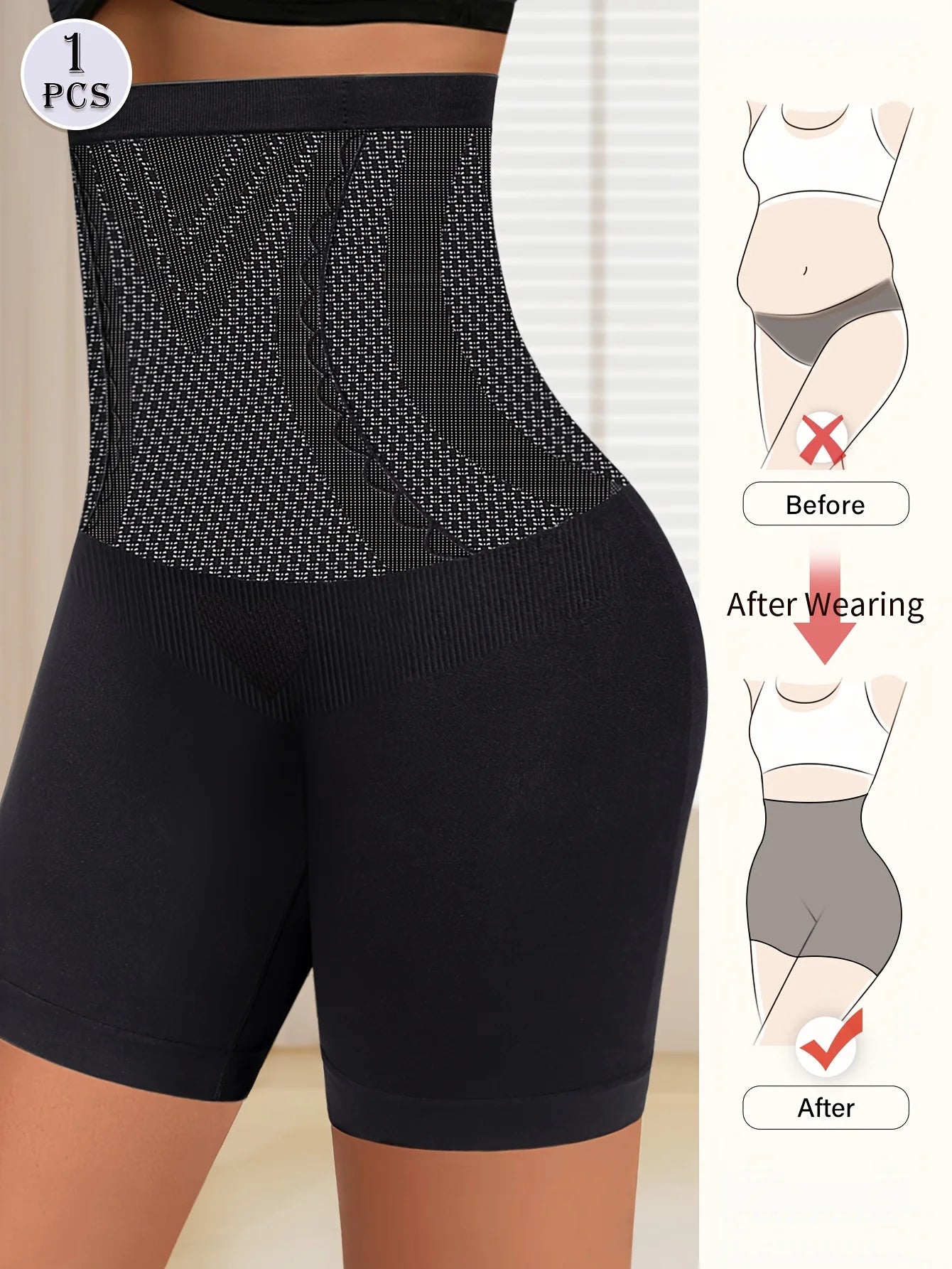 1pcs High Waist Tummy Contouring Seamless Panties Seamless Panties Women's Panties Four Corner Panties Flat Panties Comfortable