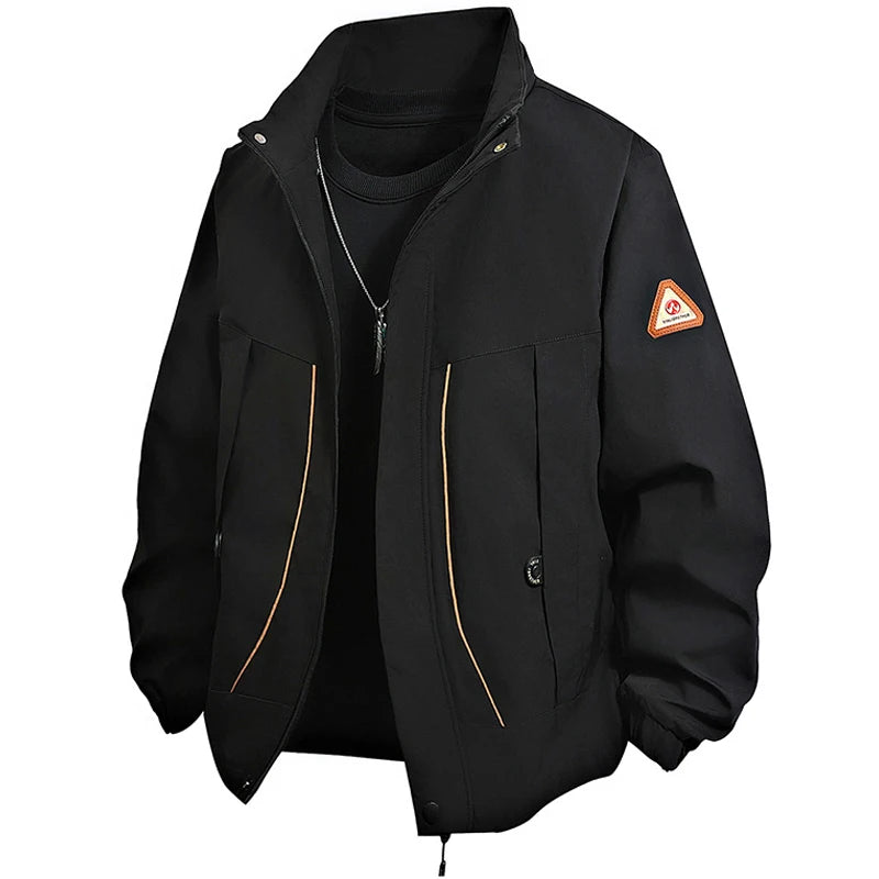 Mens Jacket Autumn Winter Windbreaker Thick Warm Coats Fleece Lined Outwear High Street Fashion Casual Jackets Man Streetwear