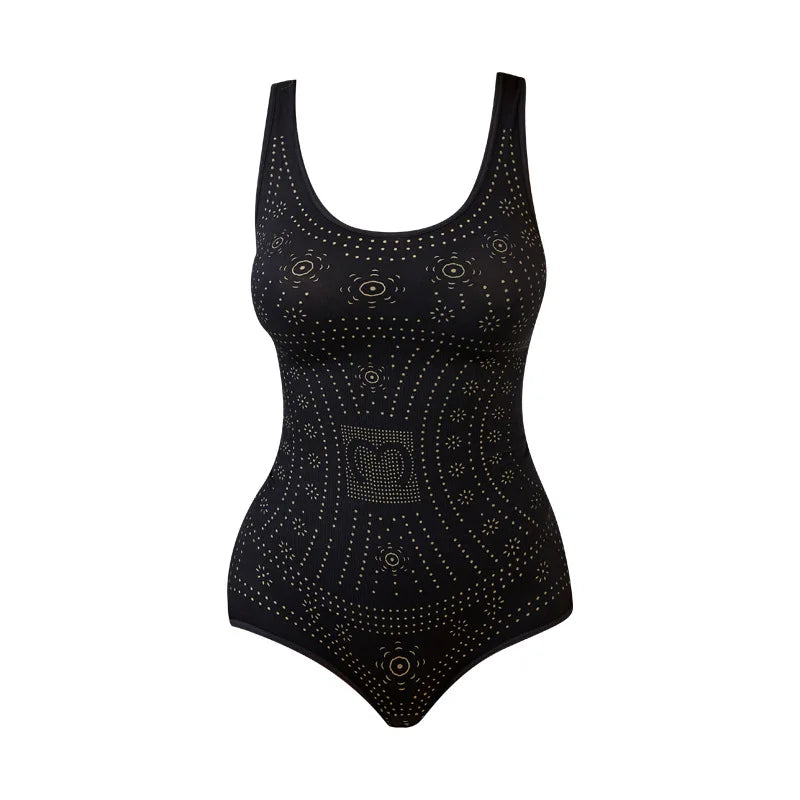 Slimming  Full Body Shaper Corset Underwear Women Tank Top Seamless Bodysuit Printed Plus Size Tummy Control Shapewear Flat Bell