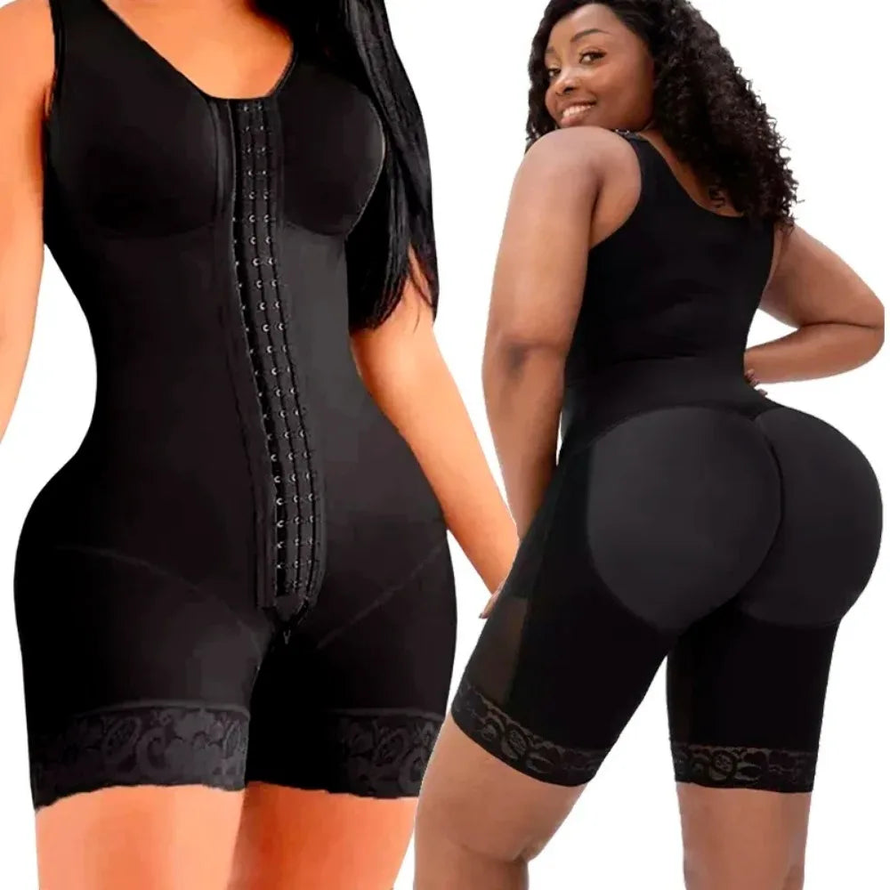 High Compression Fajas Colombianas Body Shapewear Women Corrective Girdle Tummy Control Post Liposuction BBL Slimming Waist Belt