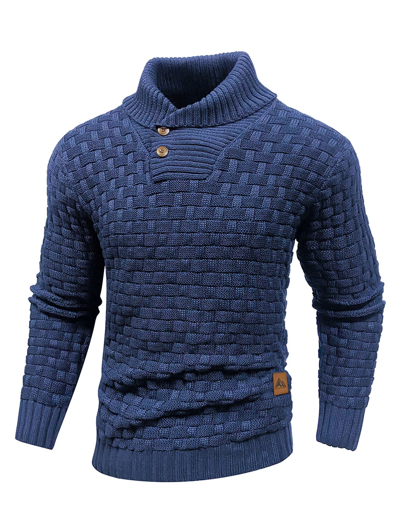 Men’s Sweater Winter Knitted Crew Neck Warm Soft Long Sleeve Pullover Textured Ribbed Edge Comfortable High Quality Top US Size