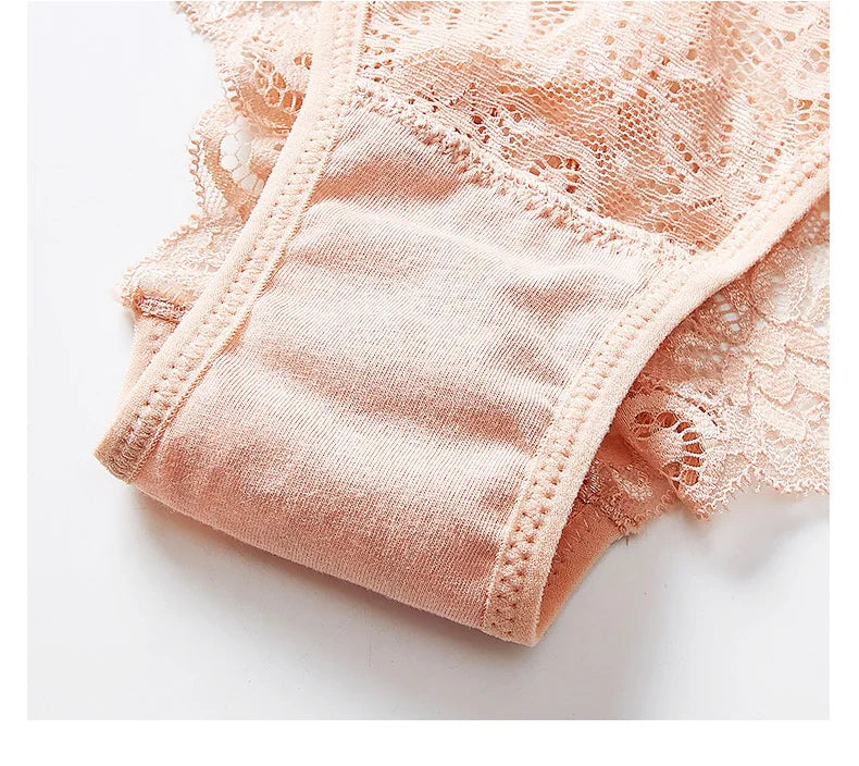 Panties Underwear Woman Sexy Lace Briefs Breathable Female Panty knickers Set Transparent Underpants 6 Pcs/lot