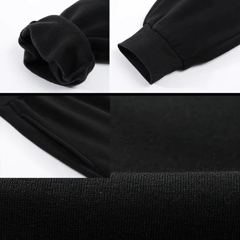2025 Urban Streetwear Mens Print Jogger Pants Autumn Winter Fashion Trousers Male Casual Home Outdoor Comfort Warm Sweatpants