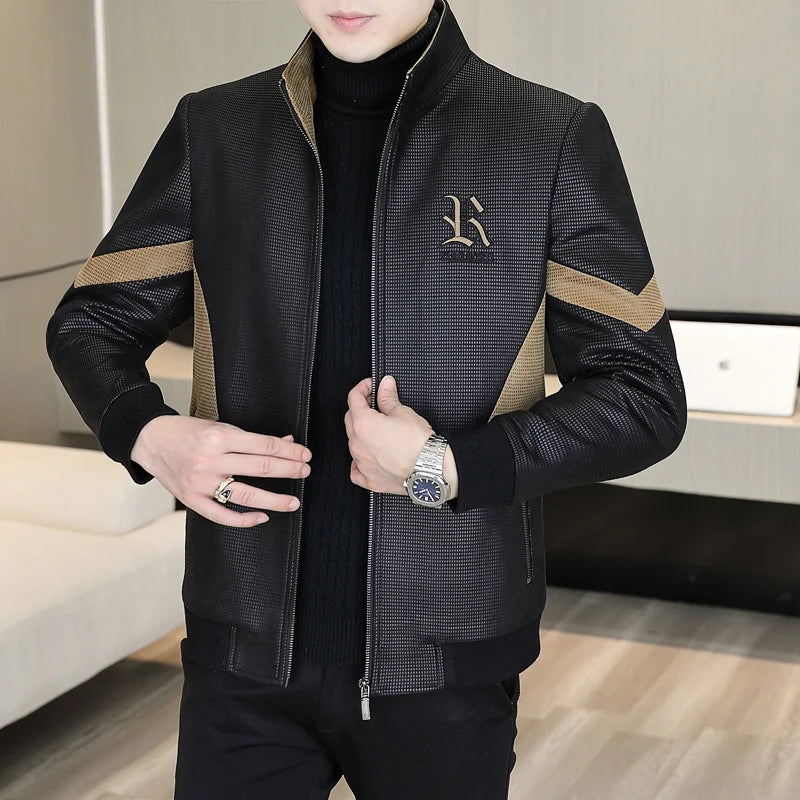 Autumn Winter Mens New Jackets Men Thicken Wool Liner Jacket Fleece Warm lapel Men Coats Casual Streetwear Outwear
