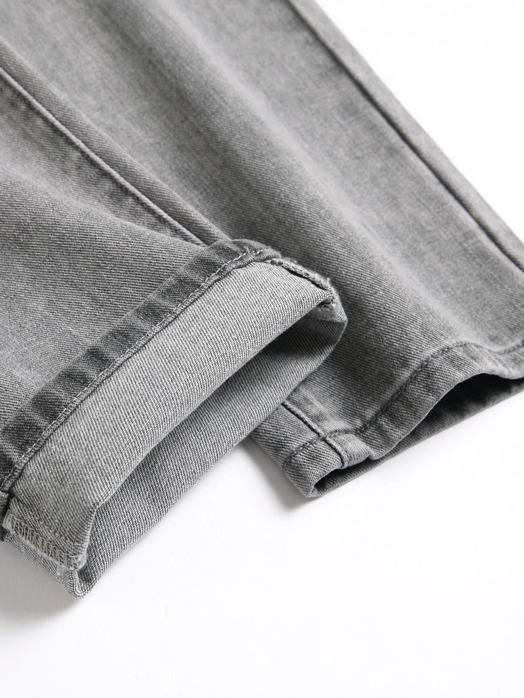 Men's Jeans Slim Fit Comfort Straight Leg Casual Mid Waist Denim Pants Grey Trousers Men Clothing