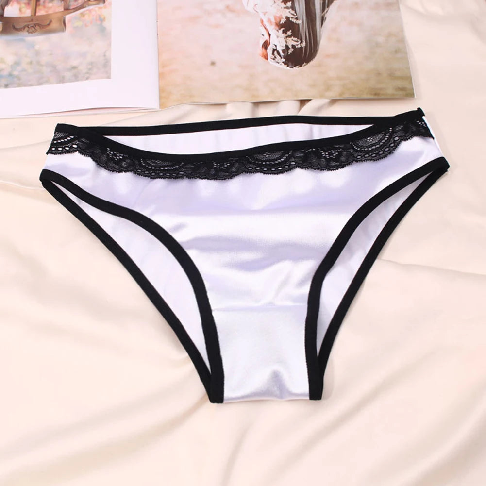 Women Ladies Sexy Underwear Breathable Briefs Sexy Low Waist Lace Panties Seamless Quick-drying Underpant