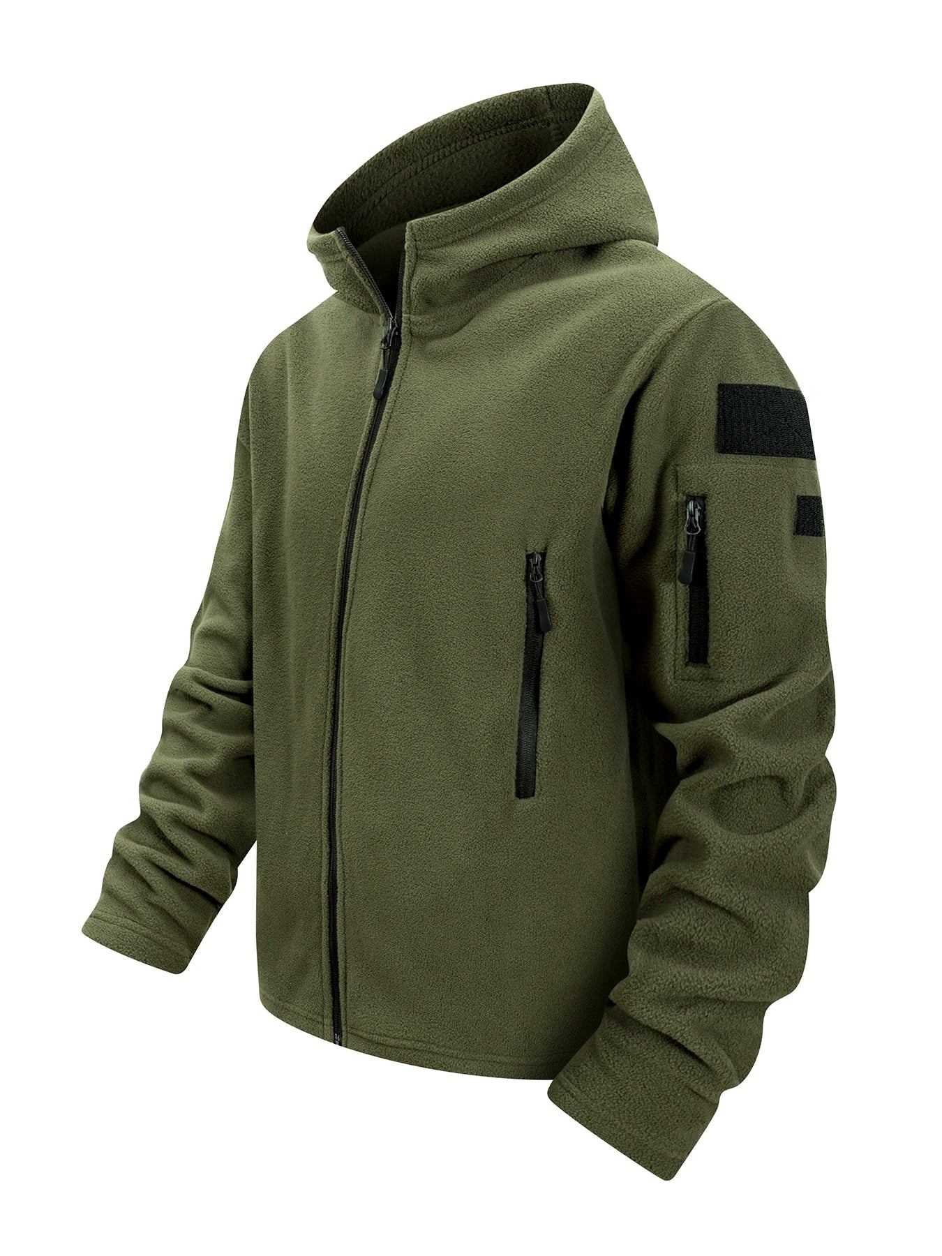 Men's Hooded Jacket Coat  Autumn Men Outdoor Hiking Biking Training Outwear Full-Zip Up Windproof Hooded Warm Work Coat