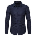 209 Korean Slim Fit Long Sve Dr irt Men's Faion Casual Slim Fit irt Floral Print Summer Thin Fabric irt