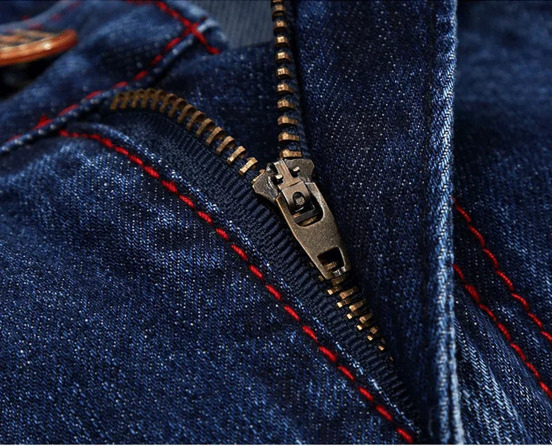 Men's Knee-length Ripped Vintage Jeans (without Belt) Hip-hop High Street Motorcycle Fashion Casual Straight Denim Trousers Male