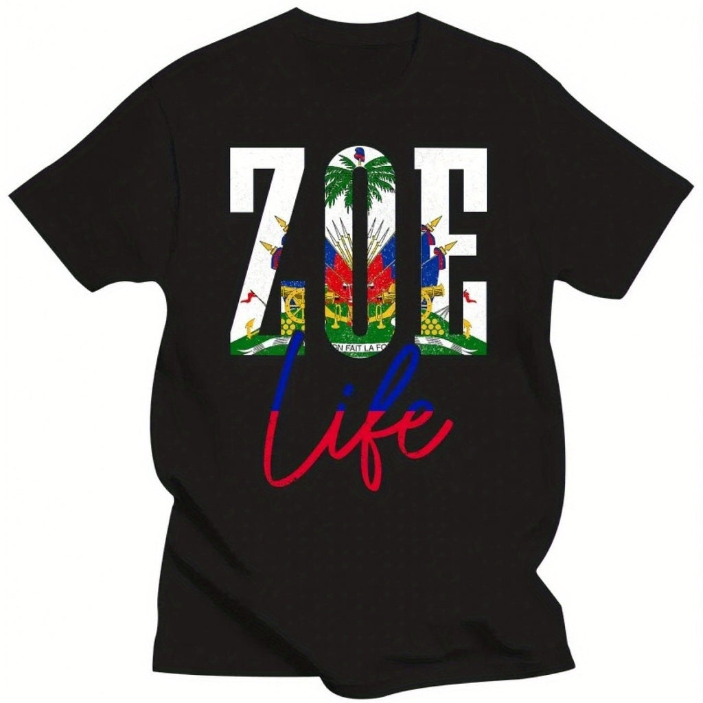Haiti Flag Haitian Life Pride Vintage T Shirts Cotton Streetwear Short Sleeve Birthday Gifts Summer Style T-shirt Mens Clothing
