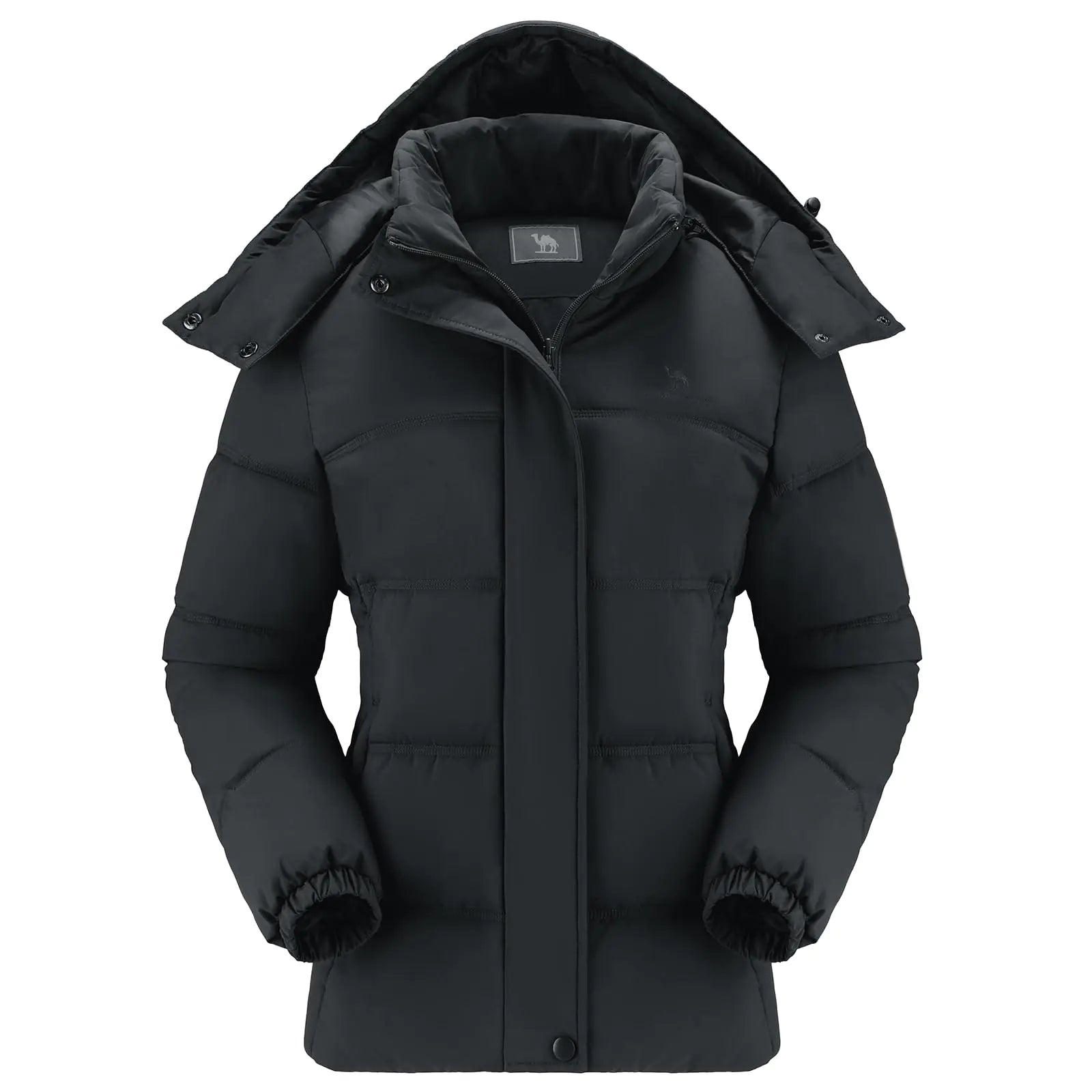 CAMEL CROWN Womens Puffer Jacket Winter Coat Warm Removable Hooded Jacket Waterproof Winter Coat Outerwear