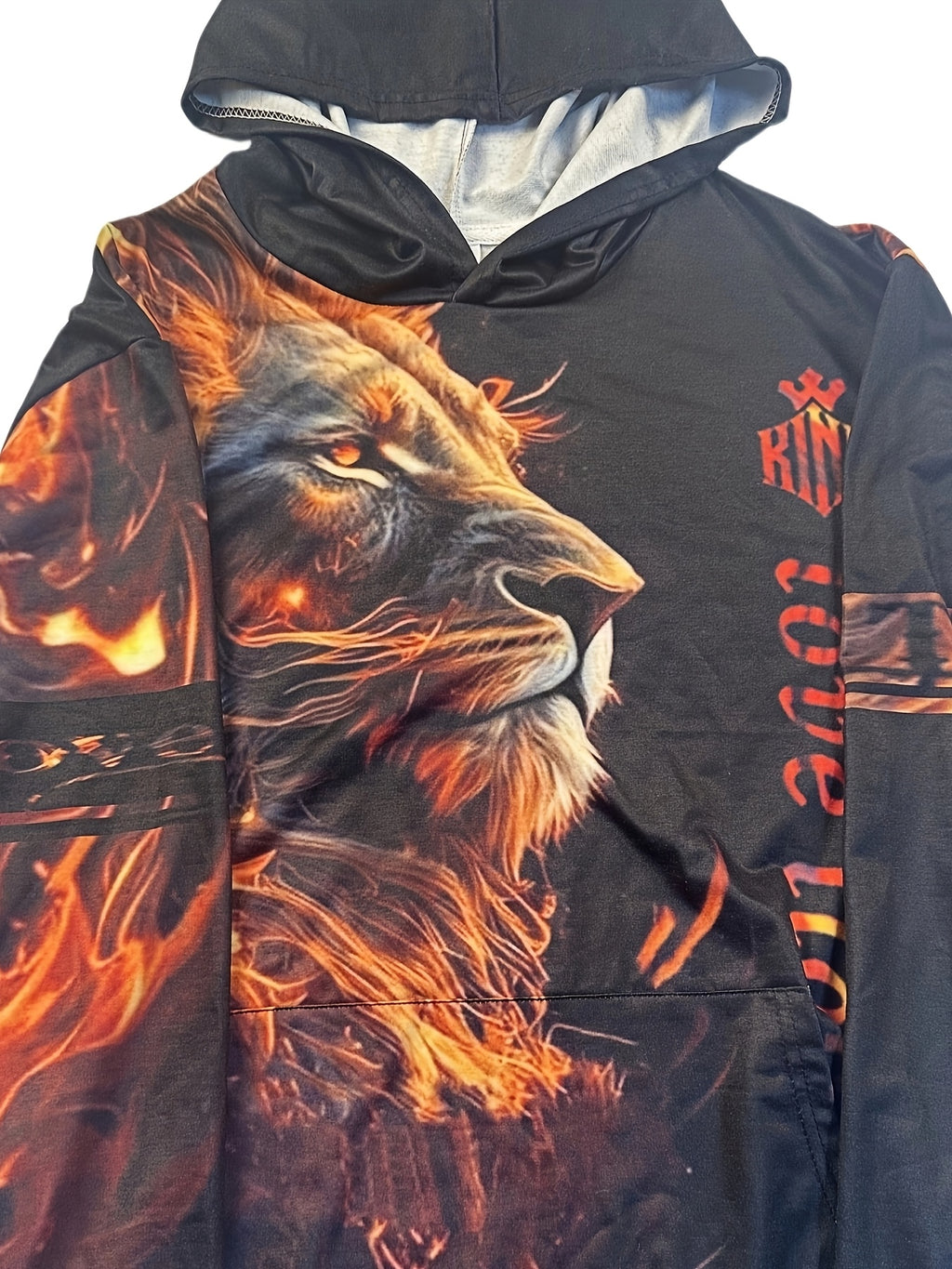 Spring And Autumn Men'S Tracksuit 3D Ferocious Lion Print Hoodies Sweatshirts Pants Sets Casual Mens Clothing Essentials Hoody
